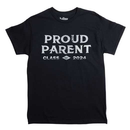 Proud Parent Class of 2024 T-Shirt, Black